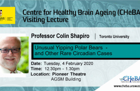 CHeBA International Visiting Lecture: Professor Colin Shapiro &amp; Dr Dora Zalai, Toronto