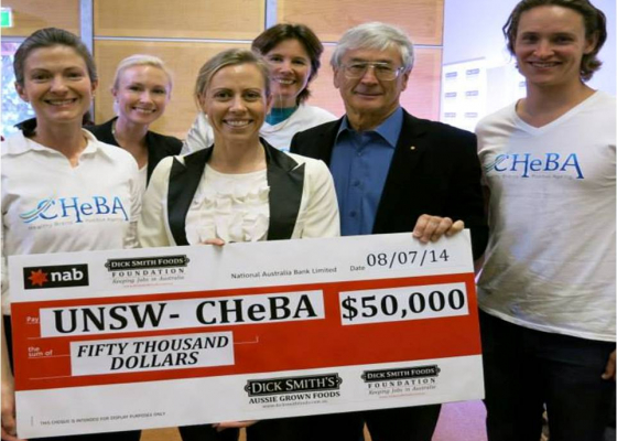 CHeBA awarded $50,000 from Dick Smith Foods!
