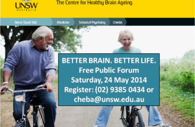 Better Brain. Better Life - FREE Public Forum - Saturday, 24 May 2014